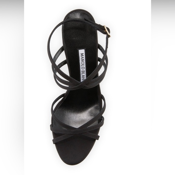 Manolo Blahnik leather strappy heels in size 39.5 US9.5 - Picture 7 of 8